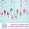 18PCS Ice Cream Hanging Swirl Decorations – Sweet Summer Ceiling Streamers for Girls Birthday, Baby Shower, Ice Cream Party Supplies & Candy Theme Decor